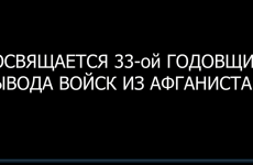 Посвящается 33-й годовщине вывода войск из Афганистана